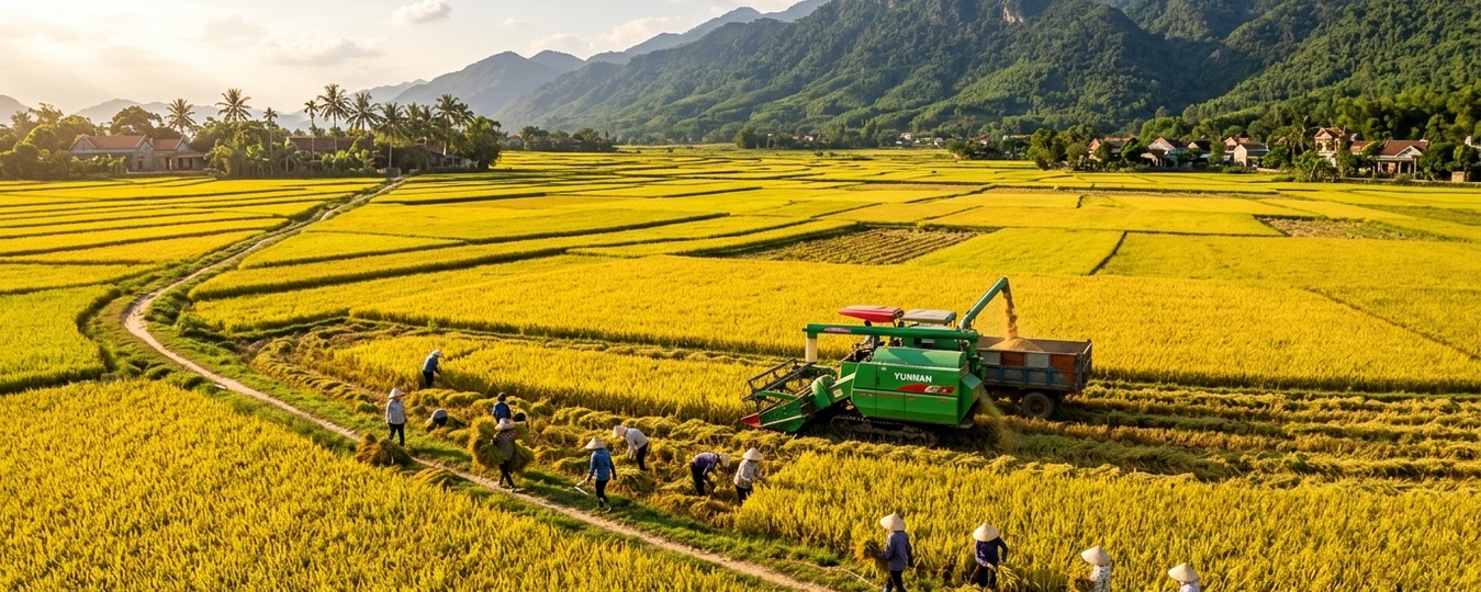 Mùa Gặt Lúa Vàng Bội Thu